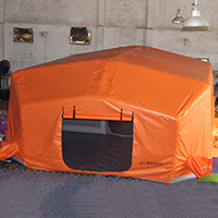 Orange medical tent